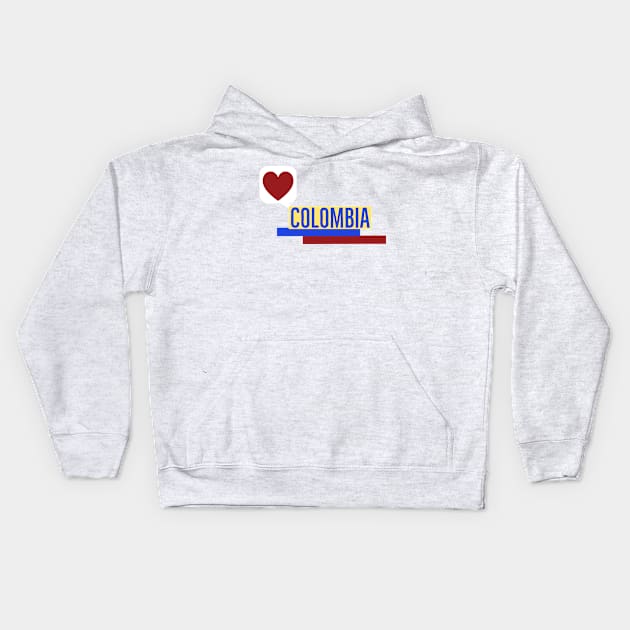 Colombia Love- Colombia Flag Kids Hoodie by cricky